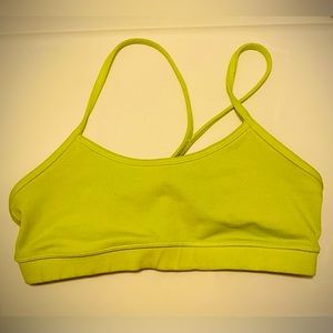 LULULEMON FLOW Y SPORTS BRA -highlight yellow. Size 6
